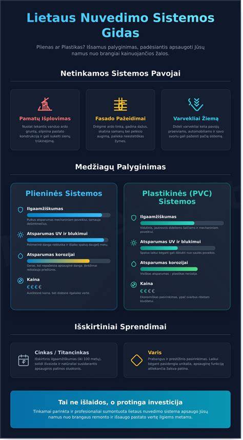 Infografika: nuvedimo sistemos žingsniai ir įlajų mazgai