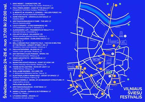 Vilniaus šviesų festivalio maršrutas ir pagrindiniai taškai