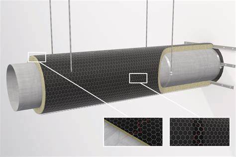 Ortakių sandarinimo sistemų iliustracija: Protecta FR, PAROC HvacFire LT ir Armaflex izoliacija