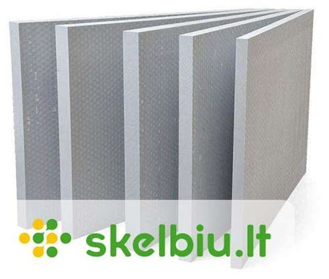 Techninės kalcio silikato plokščių charakteristikos schematiškai