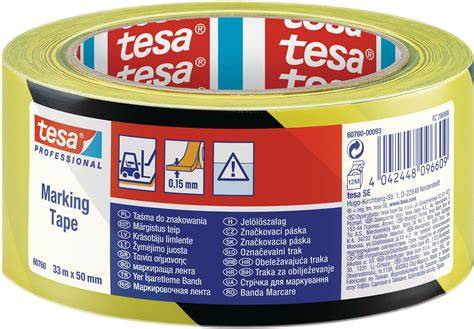 Infografika: TESA Marking Tape 60760 naudotojo vadovas - savybės, taikymo pavyzdžiai
