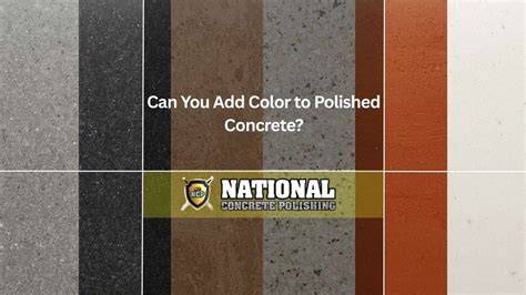 Decorative options: polished concrete visuals and color variations