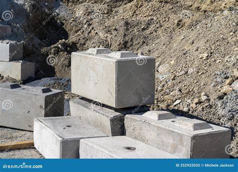 Industrial concrete blocks and prefabricated elements