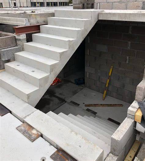 Prefabricated concrete floors and stairs
