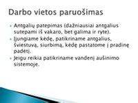 Darbo vietos paruošimas šlifavimui
