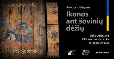 Parodos eksponuojamų ikonų vaizdas (originalūs atvaizdai ant cinko skardos)