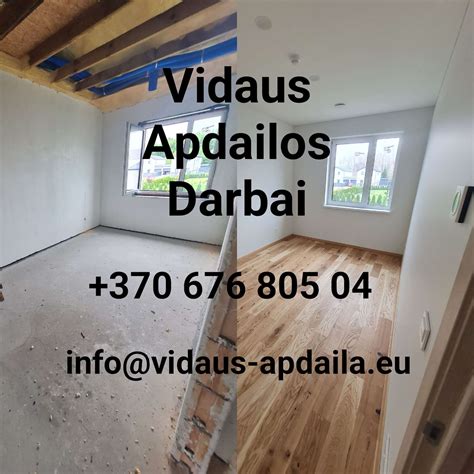 Infografika: Vidaus apdailos kainų intervalai Vilniuje