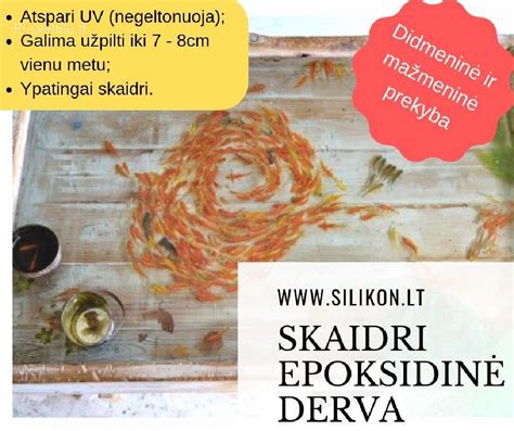 Epoksidinė derva stalui: giliai pilama derva ir skaidrus užpilas