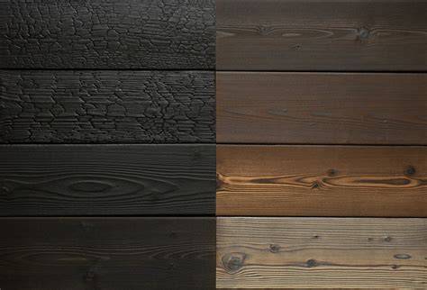 Yakisugi/Shou Sugi Ban degintų lentų pavyzdžiai