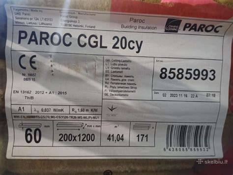 Infografika: PAROC CGL 20cy montavimo eiga ir atsparumas ugniai