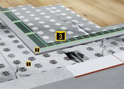 Aquaprotec Heatfilm montavimo žingsniai schematic illustration