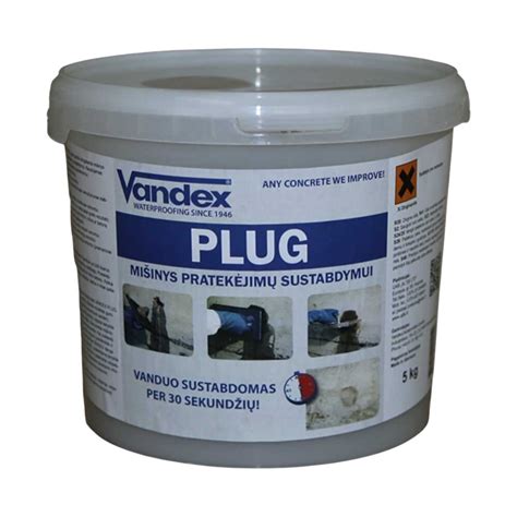 VANDEX PLUG naudojimo schema: ertmės paruošimas, įspaudimas, laikymo laikas