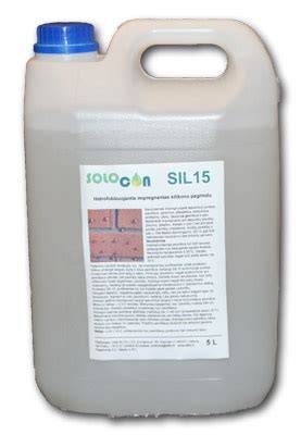 Silikoninių impregnanto imitacijos paviršiaus hidrofobizacija (soloCON SIL15) diagrama