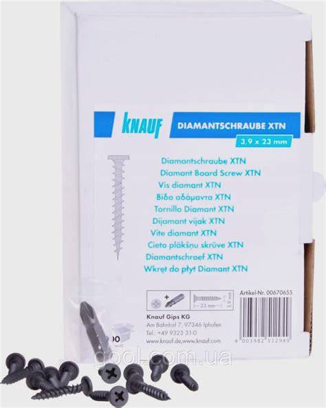 Knauf Diamantschraube XTN techninis paveikslėlis