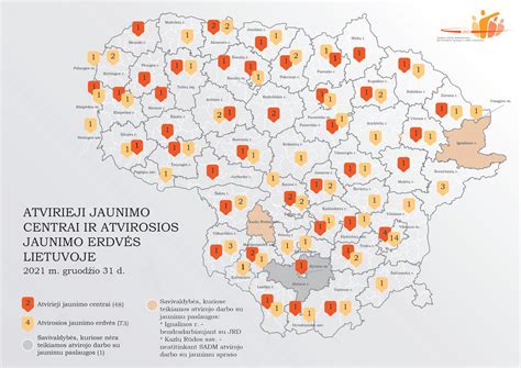 Žemėlapis: Vilnius - jaunimo užimtumo centrai ir būreliai