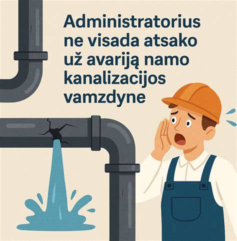 Infografika: Kanalizacijos vamzdynų keitimo procesas ir atsakomybės pasidalijimas