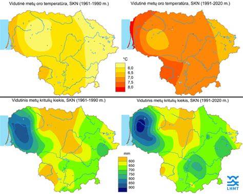 Mapa: Lietuvos klimato įtaka plytelių ilgaamžiškumui