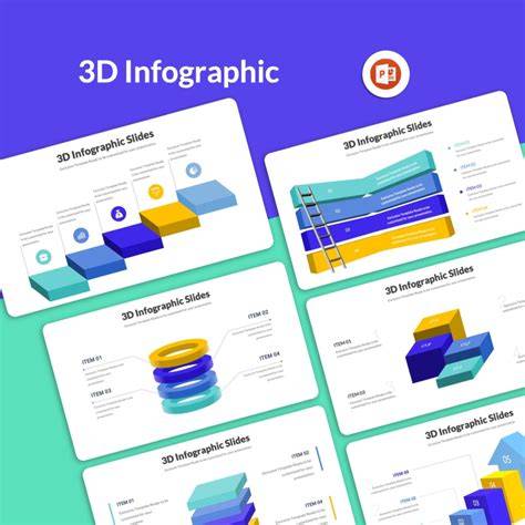 3D tapetų iliustracijos infographic