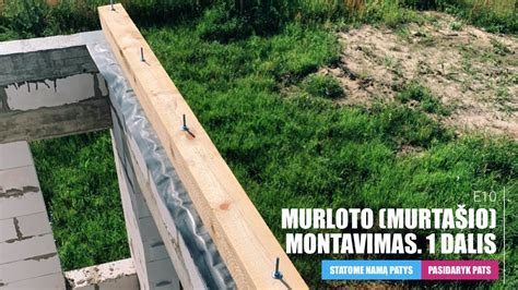 Infografika: murloto tvirtinimas įbetonuotu strypu ir poveržlėmis