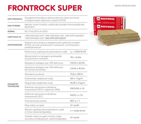 Frontrock Super - mechaninio atsparumo vizualizacija