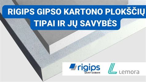 Skirtingi gipso kartono plokščių tipai