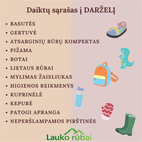 Reikalingų įrankių ir medžiagų sąrašas infografika