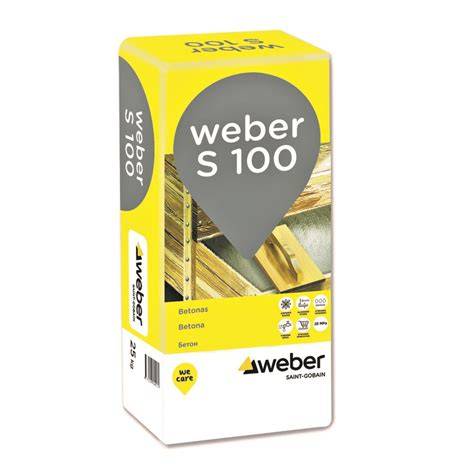 Weber S 100: universalus cementinis mišinys, atsparus šalčiui ir gniuždymui
