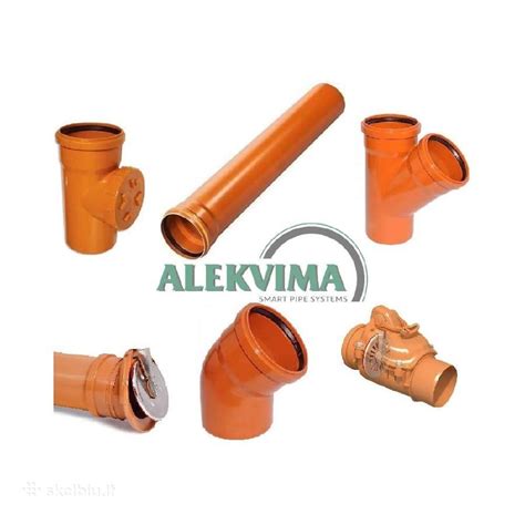 Lauko kanalizacijos vamzdžių asortimentas
