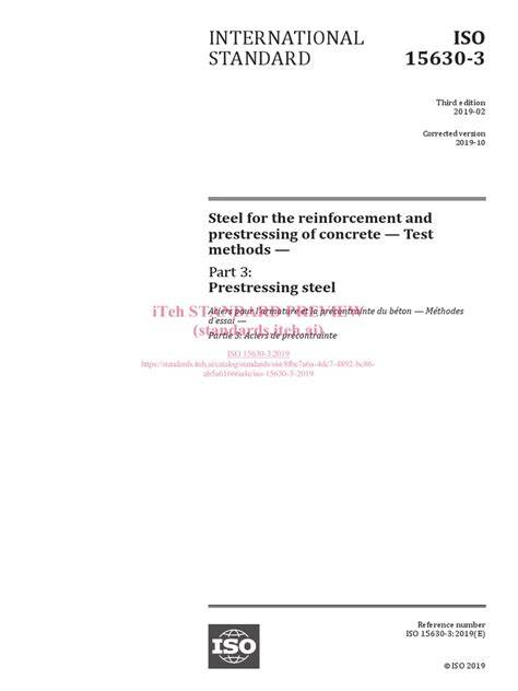 ISO 15630 plieno armatūrai struktūrinė schema