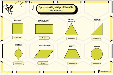 Infografika: Perimetro formulės pagal figūras