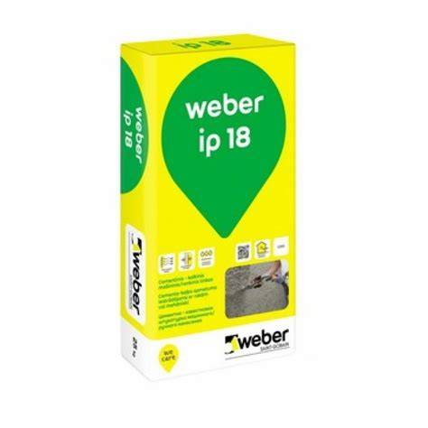 Infografika: Weber IP18 tinko konstrukcija ir taikymo schema