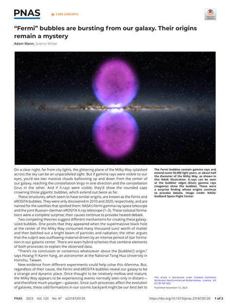 Fermi bubbles schematinė nuotrauka