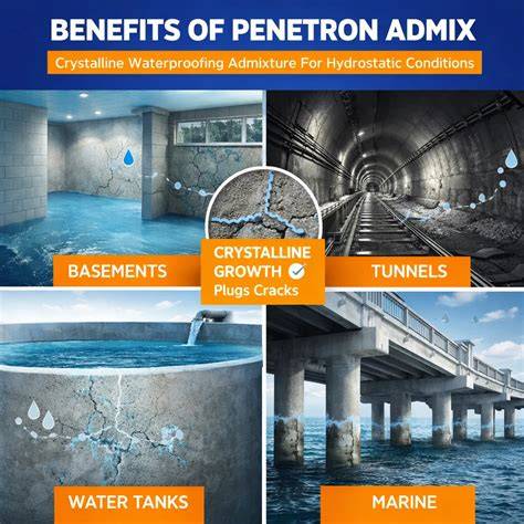 Penetron ADMIX hidroizoliacijos schema