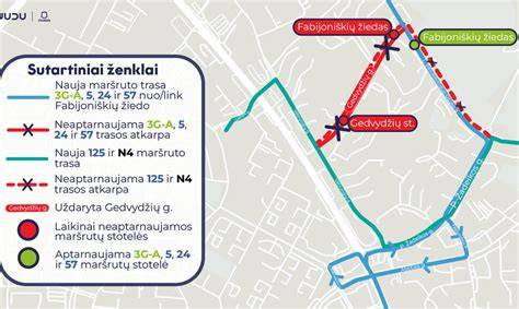 Infografika: paviršinių nuotekų tinklo rekonstrukcijos žemėlapis