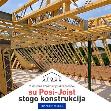 Infografika: dviejų tašelių I-Joist konstrukcijos schema