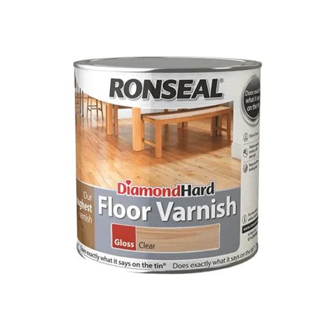 Ronseal Diamond Hard produkto nuotrauka (pav. bespalvis grindų lakas)