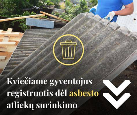 Infografika: kaip tinkamai supakuoti asbesto šiferio atliekas
