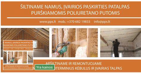 Šiltinimo sprendimai poliuretano putomis schemos