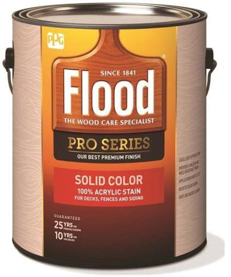 Flood Pro Series Solid Color Stain - pilnai dengiantys medį dažai, be grunto