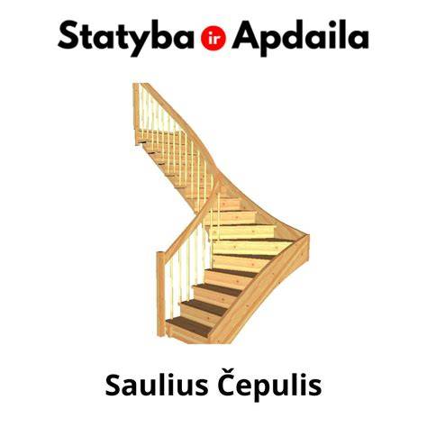 Infografika: Medinių laiptų konstrukcijos ir pasirinktinė plytelių aikštelės schema