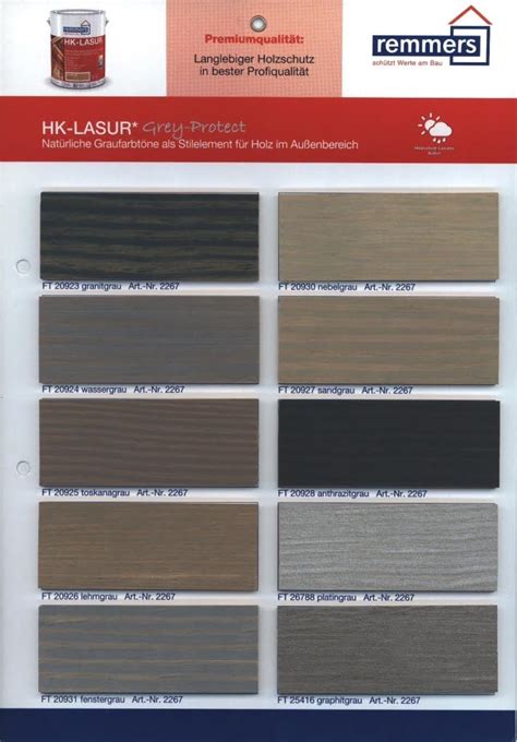 Aqua HK Lasur spalvų paletė