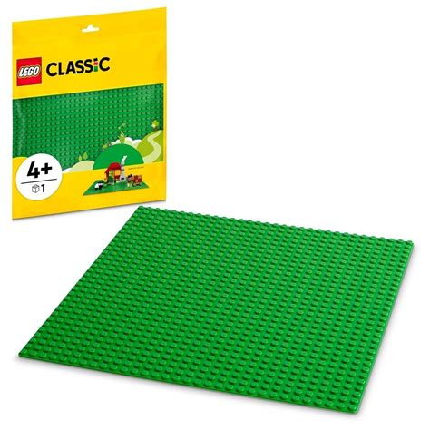 Infografika: LEGO Classic žalia pagrindo plokštė 32x32 iškyšų schema