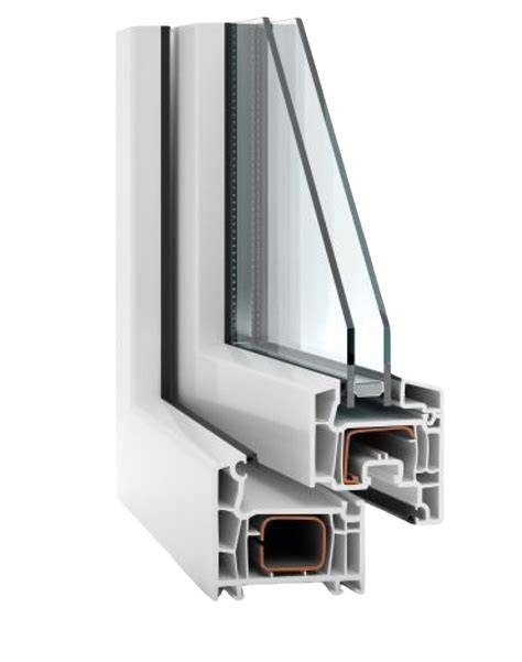 VEKA EFFECTLINE išvaizda ir struktūra - 70 mm gilumo profilis