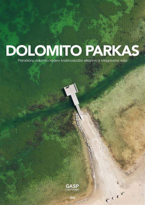 Karta dolomito karjero karkasas, struktūra ir frakcijų atvaizdavimas