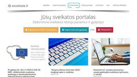 E. sveikatos: kaip naršyti medicininius duomenis