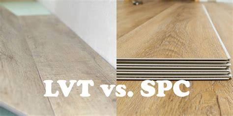 Infografika apie grindų dangų tipų palyginimą: LVT, SPC, vinyl, parketas