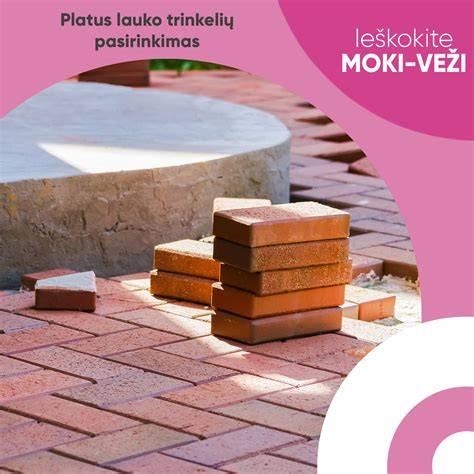 Klinkerio trinkelių spalvų paletė ir raštų pavyzdžiai