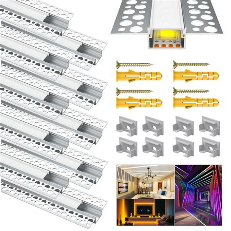 LED profilių montavimo scenarijus: aliuminio profilis su difuzoriumi ir LED juosta