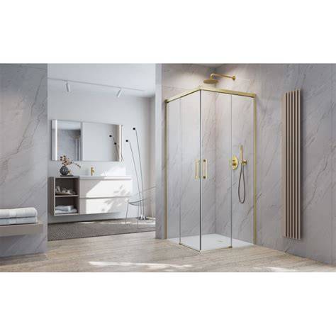 Spalvotos dušo kabinos kaip interjero akcentas: Brushed Gold, GunMetal, juoda matinė ar vario atspalvis.