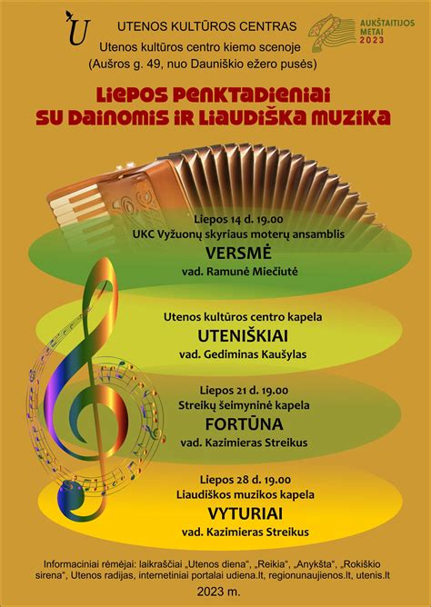 Kultūros centro kiemelis, renginiai
